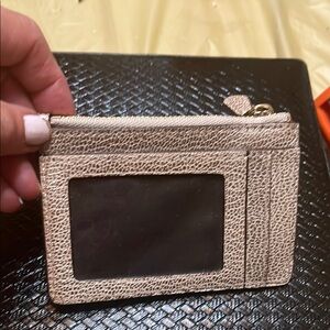 Coach Metallic Key & Card Holder NWOT